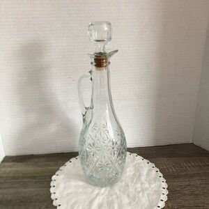 Vtg Morgen David Limited Edition Glass Decanter with Starburst Design